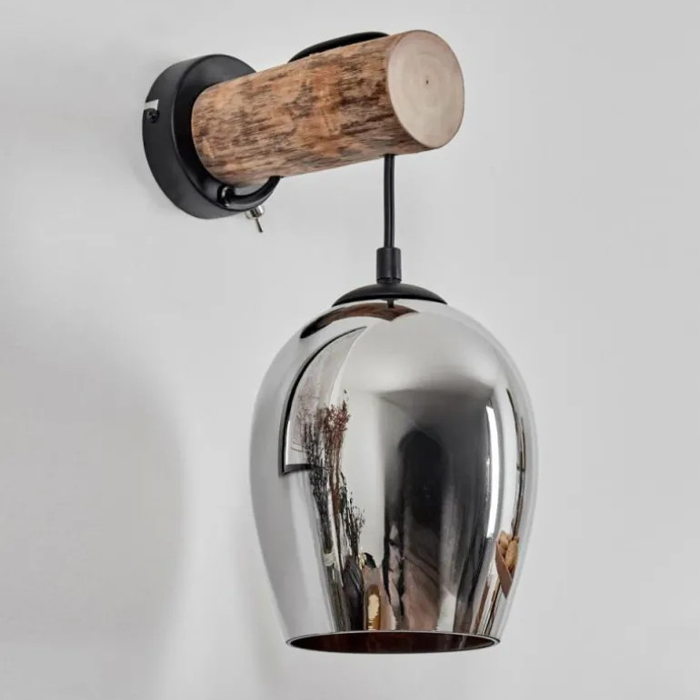 Vevino Applique murale Écru, Noir, 1 lumière