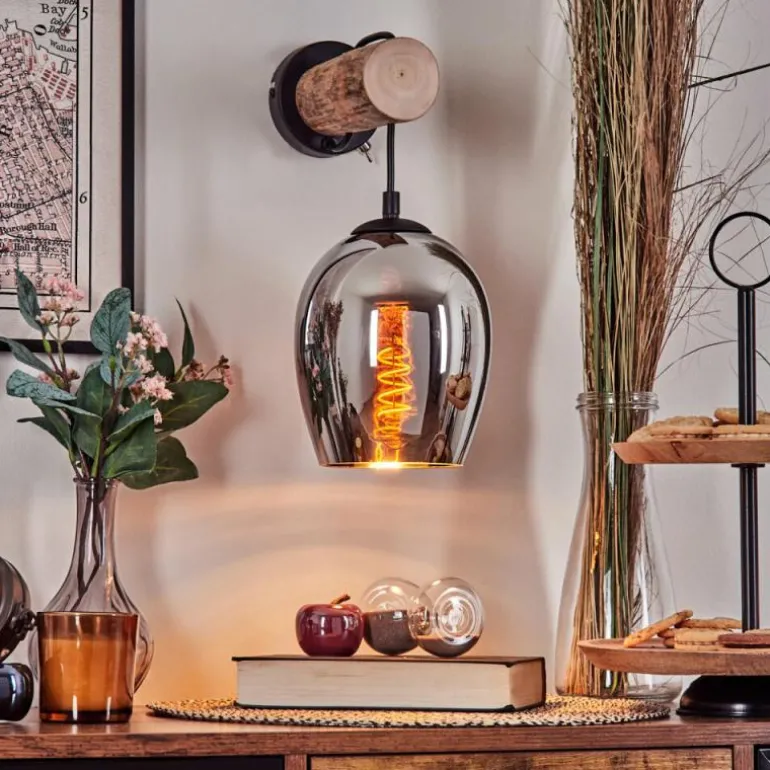 Vevino Applique murale Écru, Noir, 1 lumière