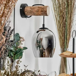 Vevino Applique murale Écru, Noir, 1 lumière