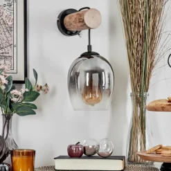 Vevino Applique murale, Spot mural Écru, Noir, 1 lumière