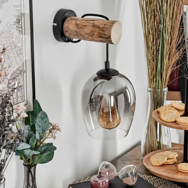 Vevino Applique murale, Spot mural Écru, Noir, 1 lumière