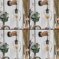 Vevino Applique murale, Spot mural Écru, Noir, 1 lumière