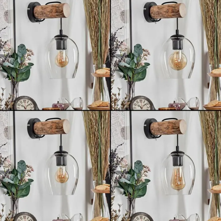 Vevino Applique murale, Spot mural Écru, Noir, 1 lumière