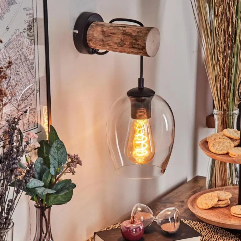 Vevino Applique murale, Spot mural Écru, Noir, 1 lumière