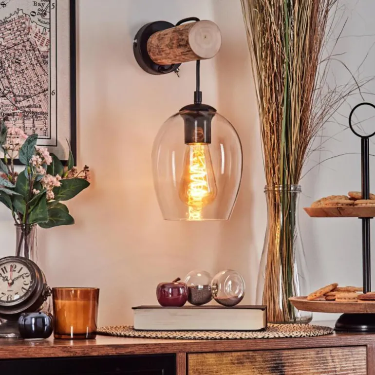 Vevino Applique murale, Spot mural Écru, Noir, 1 lumière