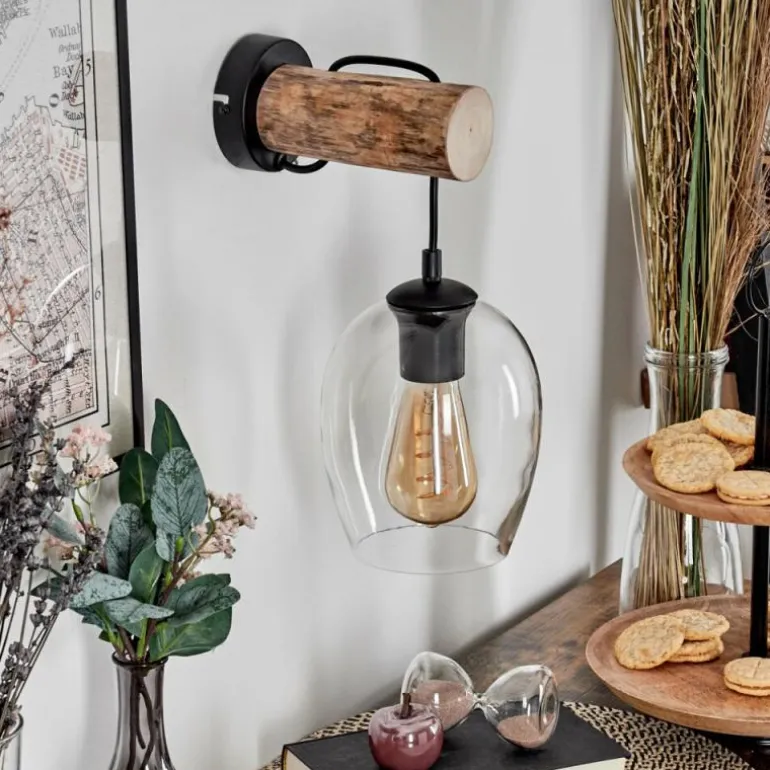 Vevino Applique murale, Spot mural Écru, Noir, 1 lumière