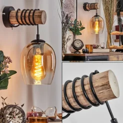 Vevino Boule lumineuse, Applique murale Écru, Noir, 1 lumière