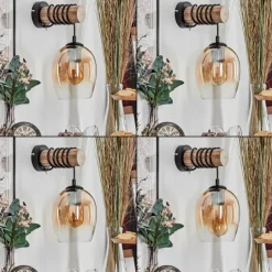 Vevino Boule lumineuse, Applique murale Écru, Noir, 1 lumière