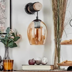 Vevino Boule lumineuse, Applique murale Écru, Noir, 1 lumière