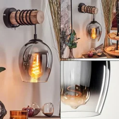 Vevino Boule lumineuse, Applique murale Écru, Noir, 1 lumière