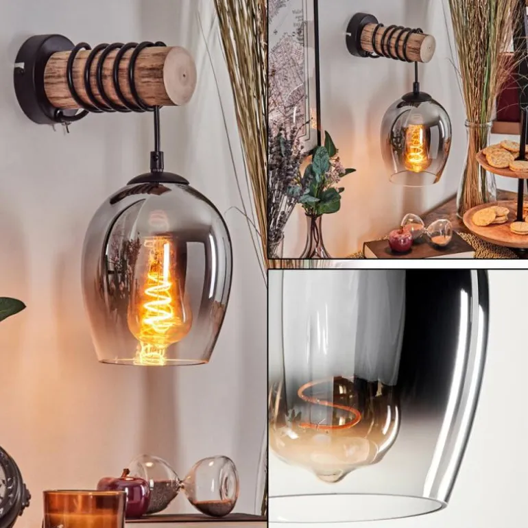 Vevino Boule lumineuse, Applique murale Écru, Noir, 1 lumière