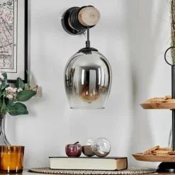 Vevino Boule lumineuse, Applique murale Écru, Noir, 1 lumière