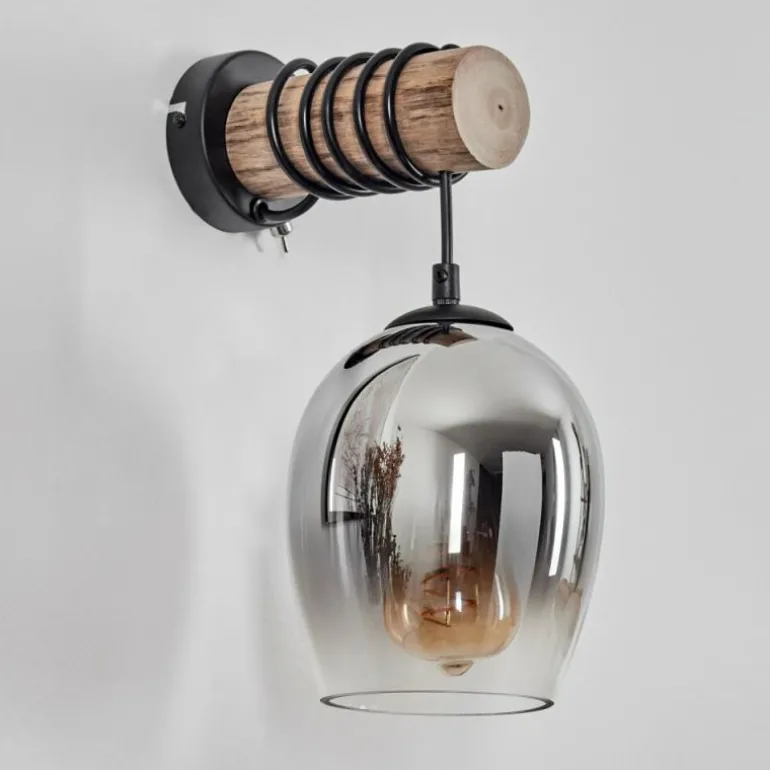 Vevino Boule lumineuse, Applique murale Écru, Noir, 1 lumière