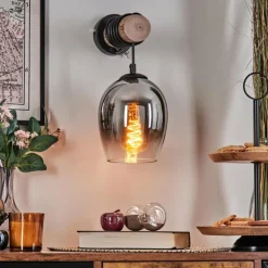 Vevino Boule lumineuse, Applique murale Écru, Noir, 1 lumière