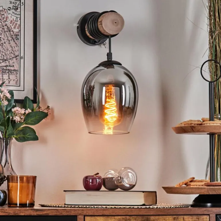 Vevino Boule lumineuse, Applique murale Écru, Noir, 1 lumière