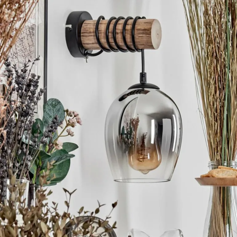 Vevino Boule lumineuse, Applique murale Écru, Noir, 1 lumière