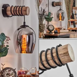 Vevino Boule lumineuse, Applique murale Écru, Noir, 1 lumière