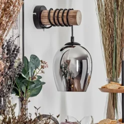 Vevino Boule lumineuse, Applique murale Écru, Noir, 1 lumière