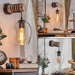 Vevino Boule lumineuse, Applique murale Écru, Noir, 1 lumière