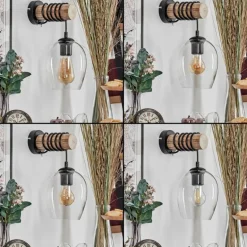 Vevino Boule lumineuse, Applique murale Écru, Noir, 1 lumière