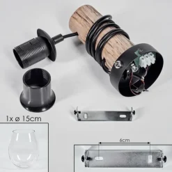 Vevino Boule lumineuse, Applique murale Écru, Noir, 1 lumière