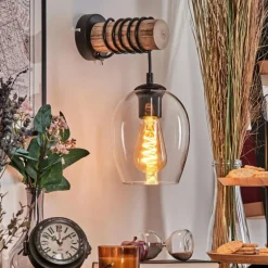 Vevino Boule lumineuse, Applique murale Écru, Noir, 1 lumière