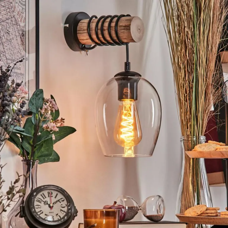 Vevino Boule lumineuse, Applique murale Écru, Noir, 1 lumière