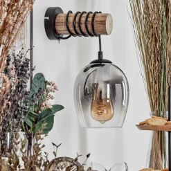 Vevino Boule lumineuse, Applique murale Écru, Noir, 1 lumière