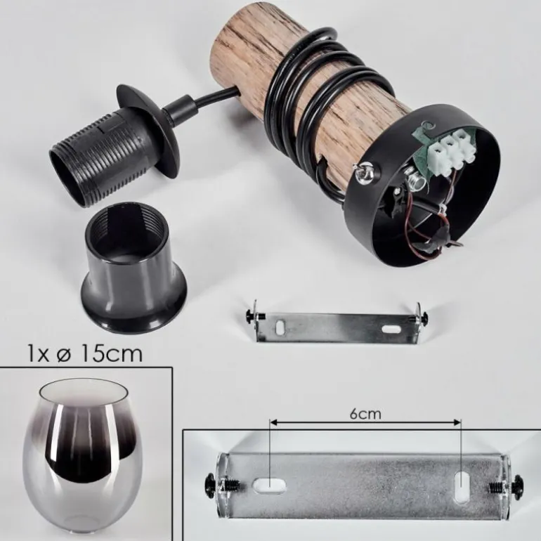 Vevino Boule lumineuse, Applique murale Écru, Noir, 1 lumière