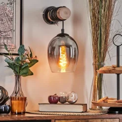 Vevino Boule lumineuse, Applique murale Écru, Noir, 1 lumière