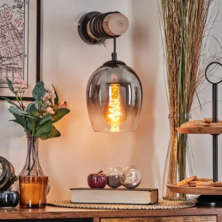 Vevino Boule lumineuse, Applique murale Écru, Noir, 1 lumière