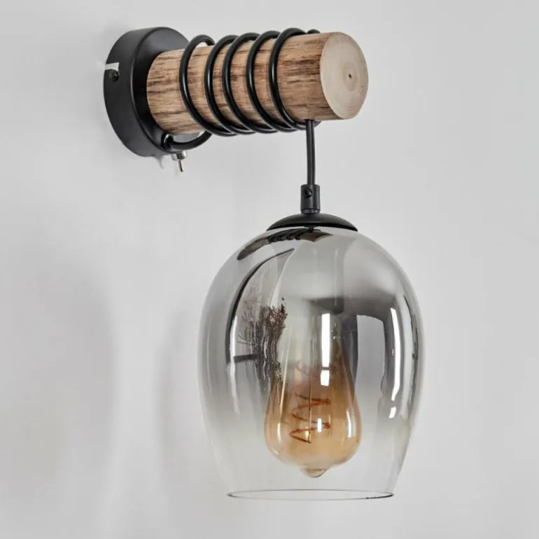 Vevino Boule lumineuse, Applique murale Écru, Noir, 1 lumière