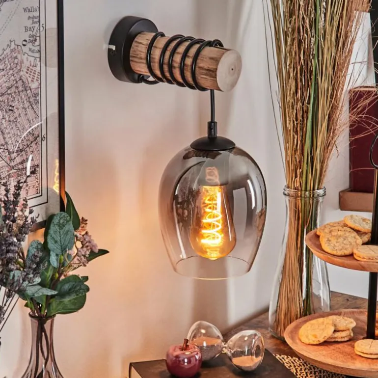 Vevino Boule lumineuse, Applique murale Écru, Noir, 1 lumière