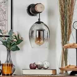 Vevino Boule lumineuse, Applique murale Écru, Noir, 1 lumière