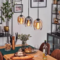 Vevino Suspension Ambre, Clair, Fumé, 3 lumières