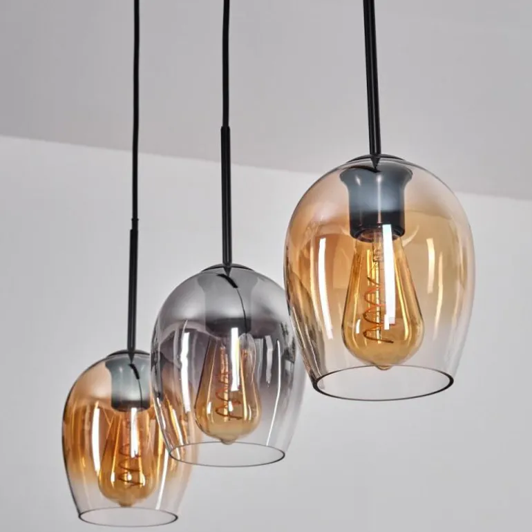Vevino Suspension Ambre, Clair, Fumé, 3 lumières