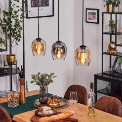 Vevino Suspension Ambre, Clair, Fumé, 3 lumières