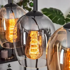 Vevino Suspension Ambre, Clair, Fumé, 5 lumières