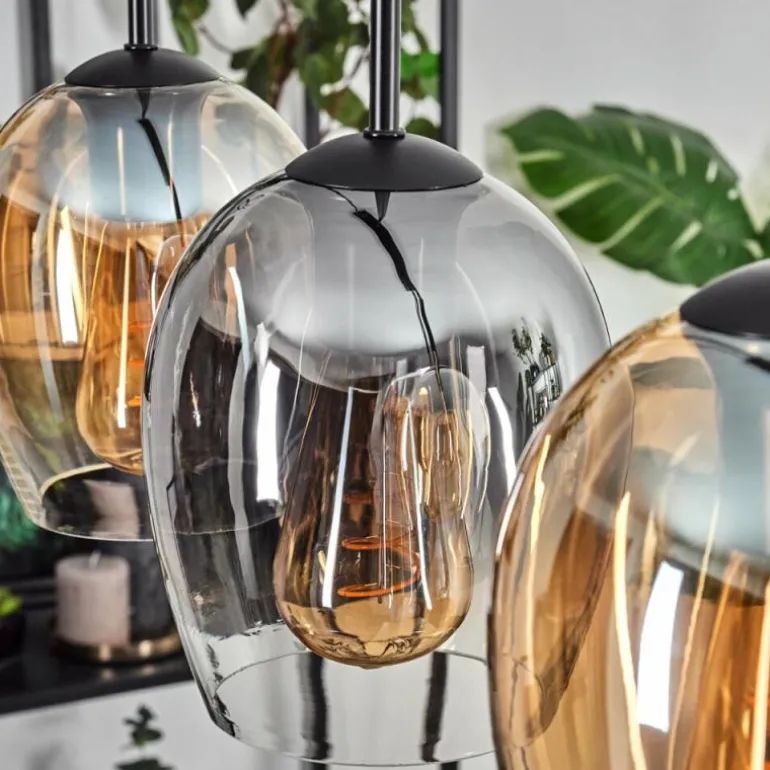 Vevino Suspension Ambre, Clair, Fumé, 5 lumières