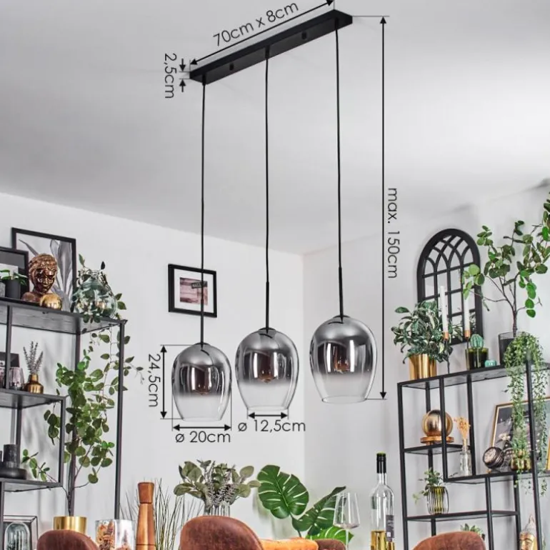 Vevino Suspension Clair, Fumé, 3 lumières