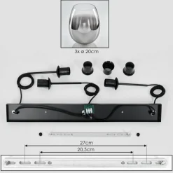 Vevino Suspension Clair, Fumé, 3 lumières