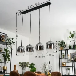 Vevino Suspension Clair, Fumé, 4 lumières