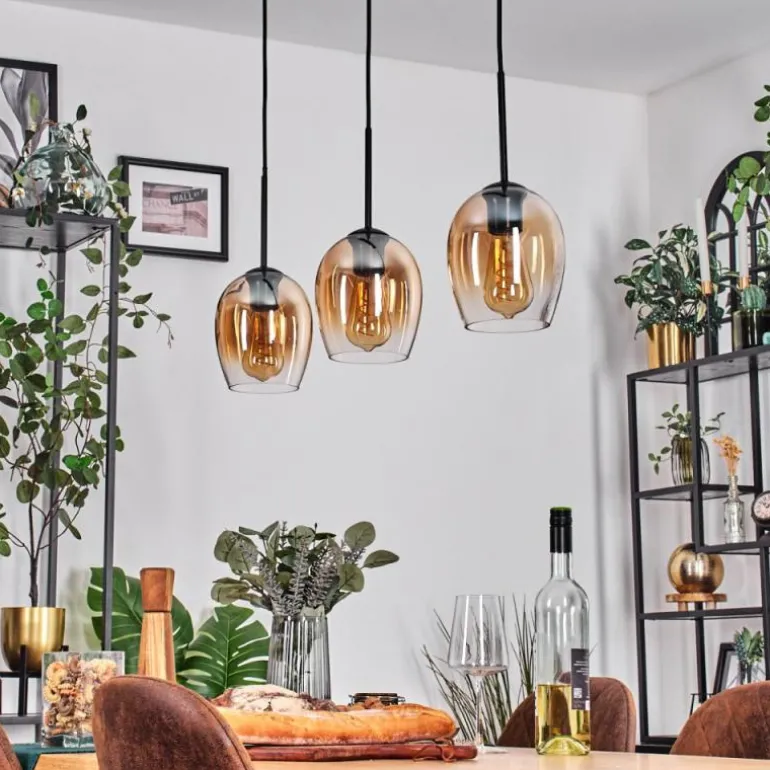 Vevino Suspension Noir, 3 lumières