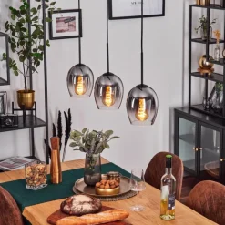 Vevino Suspension Noir, 3 lumières