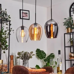 Vevino Suspension Noir, 3 lumières