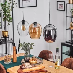 Vevino Suspension Noir, 3 lumières