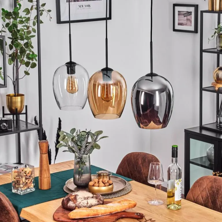 Vevino Suspension Noir, 3 lumières