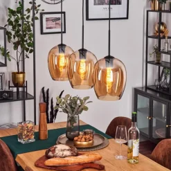 Vevino Suspension Noir, 3 lumières