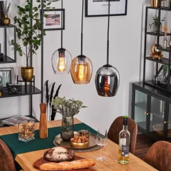 Vevino Suspension Noir, 3 lumières