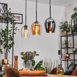 Vevino Suspension Noir, 3 lumières